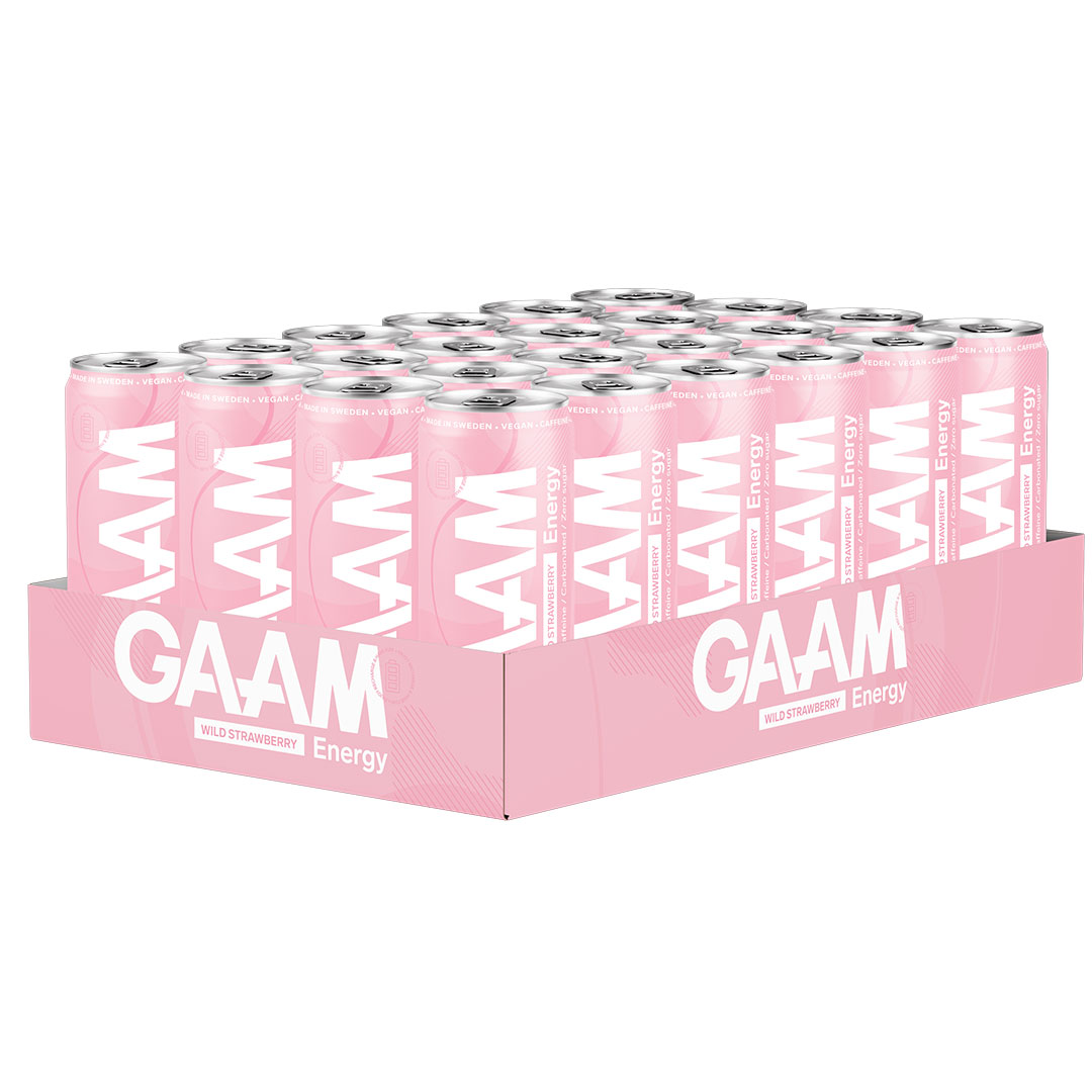 24 x GAAM Energy 330 ml Wild Strawberry