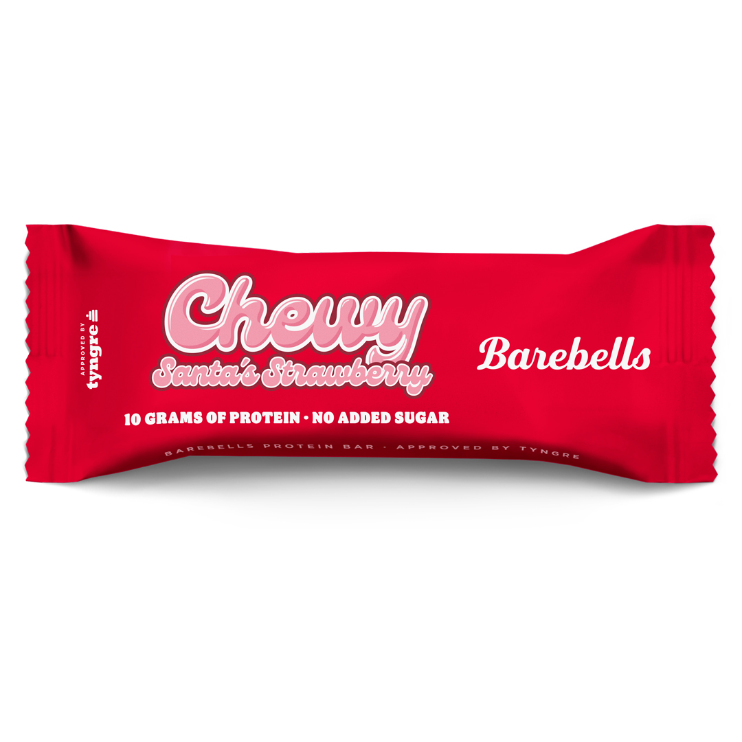 Barebells Chewy Protein Bar 40 G Santas Strawberry