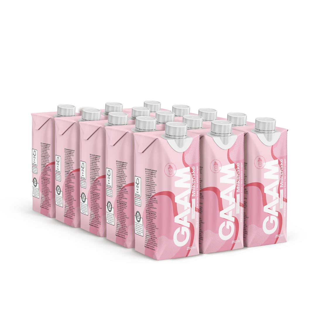 15 x GAAM Milkshake 250 ml Strawberry