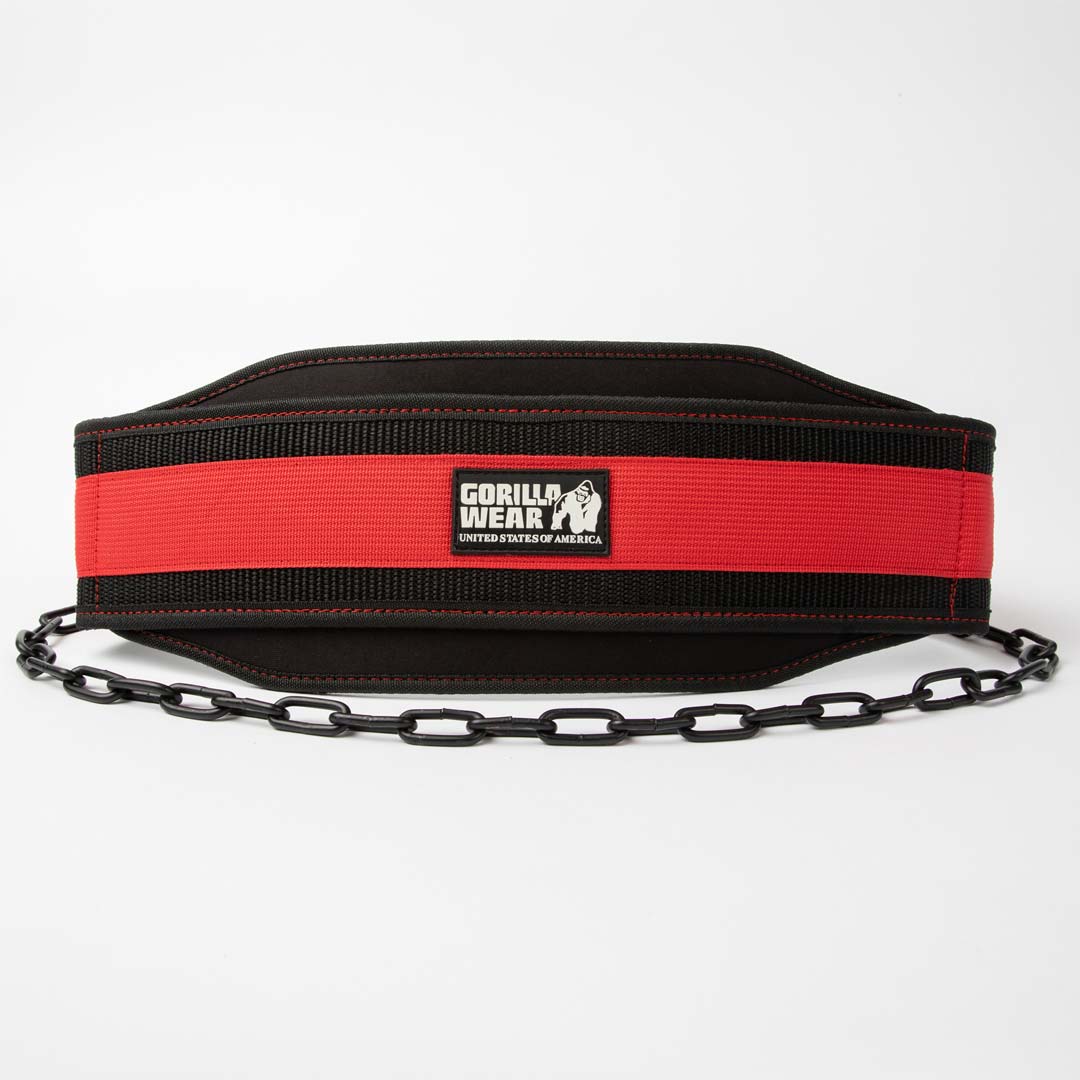 Gorilla Wear GW Nylon Dip Belt Black/Red