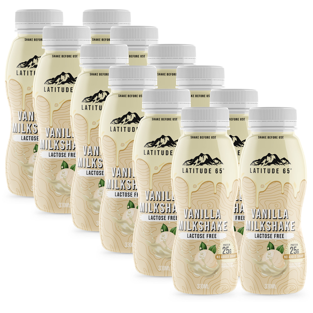 12 x Latitude 65 Milkshake 330 ml Vanilje