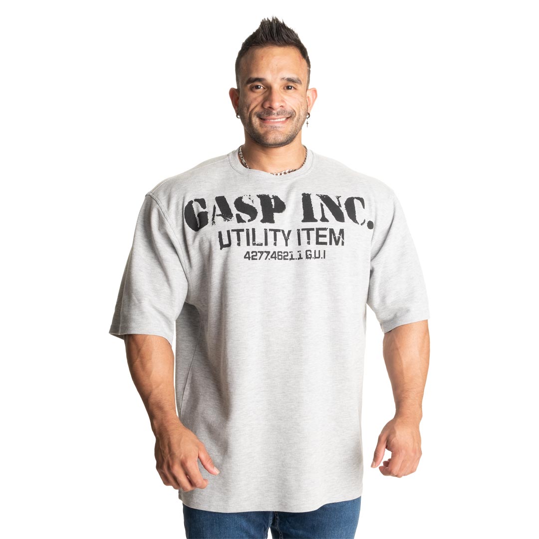 GASP Iron Thermal Tee Grey Melange