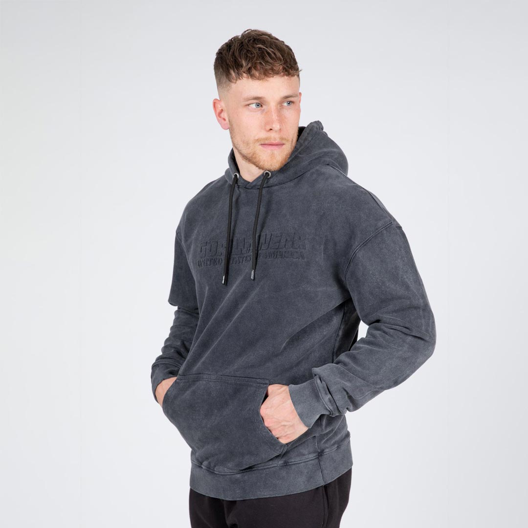 Gorilla Wear Crowley Oversized Men´s Hoodie washed grey