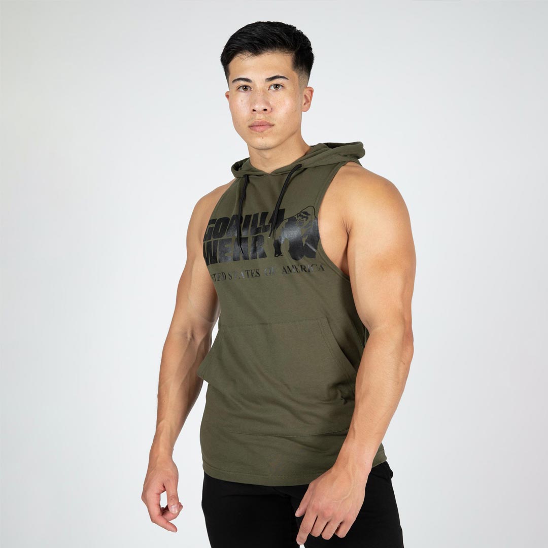 Gorilla Wear Rogers Hooded Tank Top army green