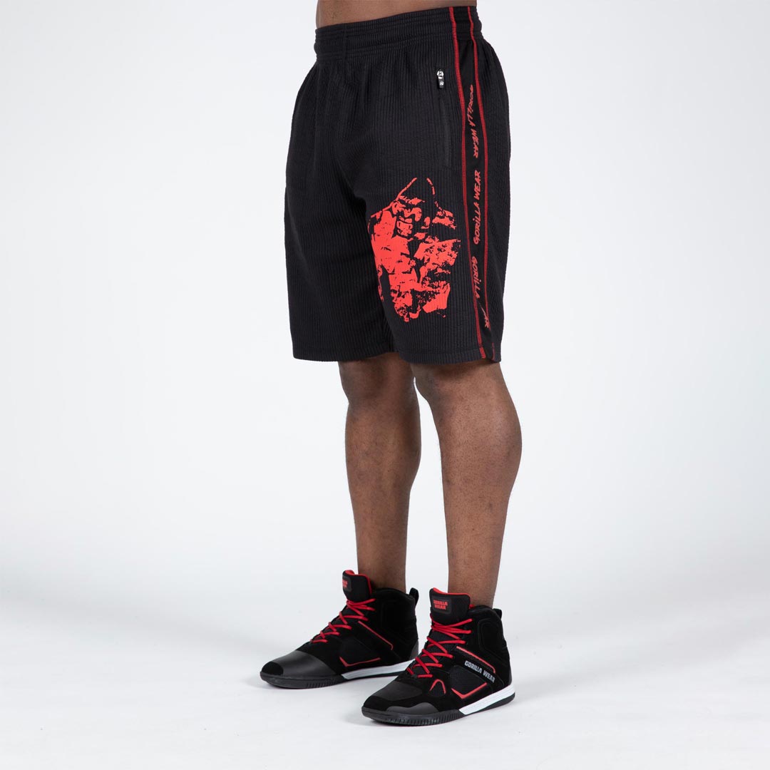 Gorilla Wear Buffalo Old School Workout Shorts black/red