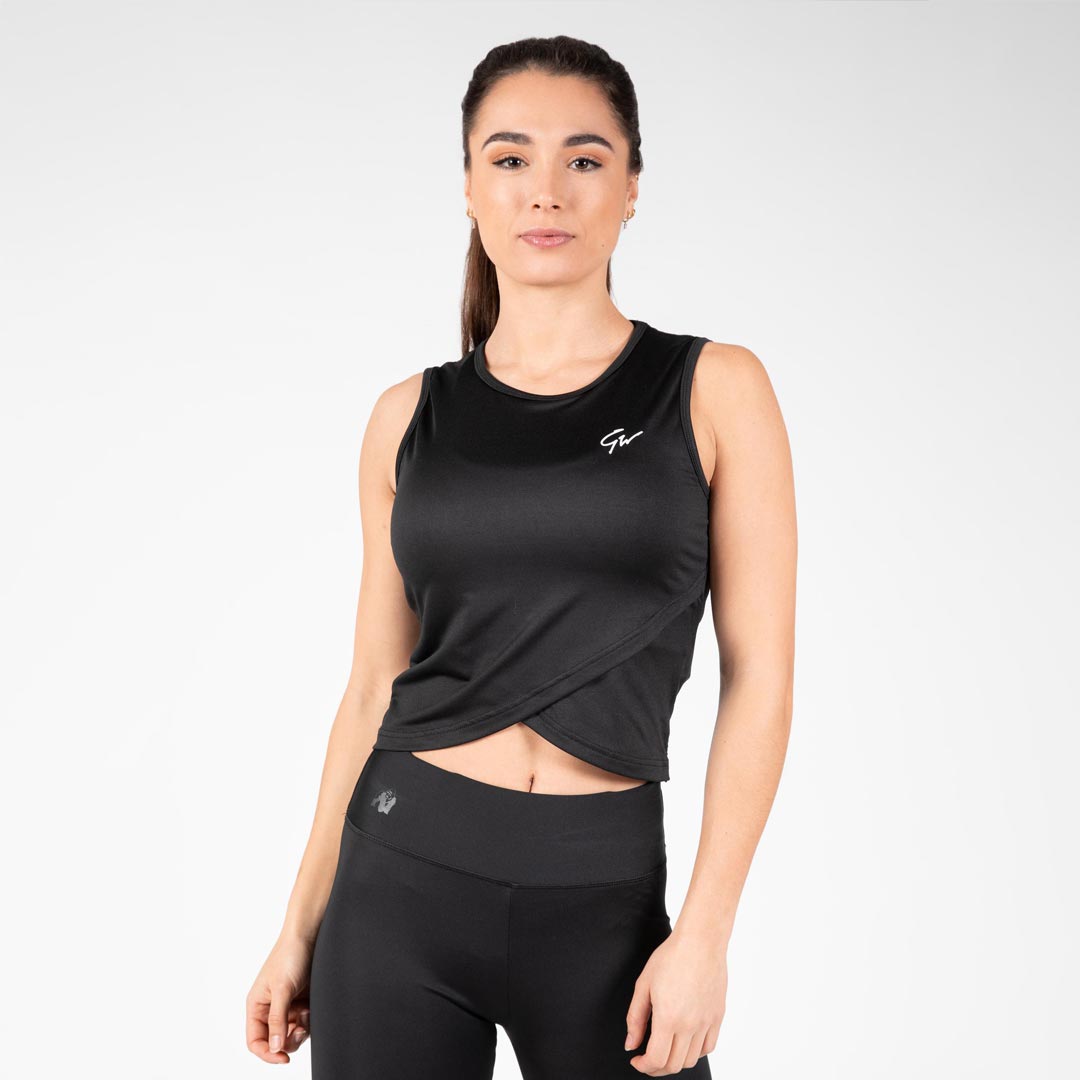 Gorilla Wear Estelle Twisted Crop Top Black