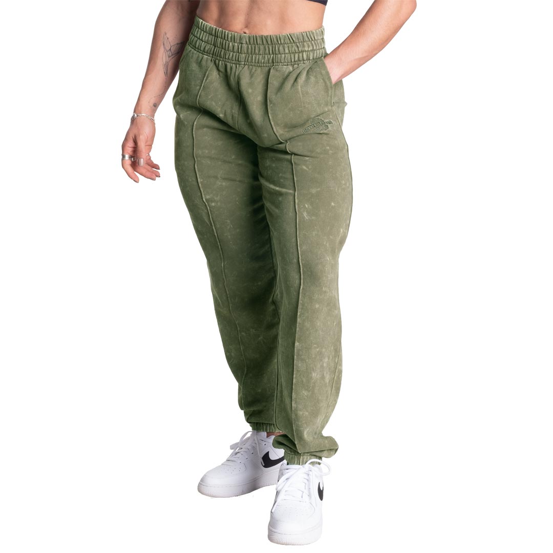 Better Bodies Acid Washed Sweatpants Acid Washed Green