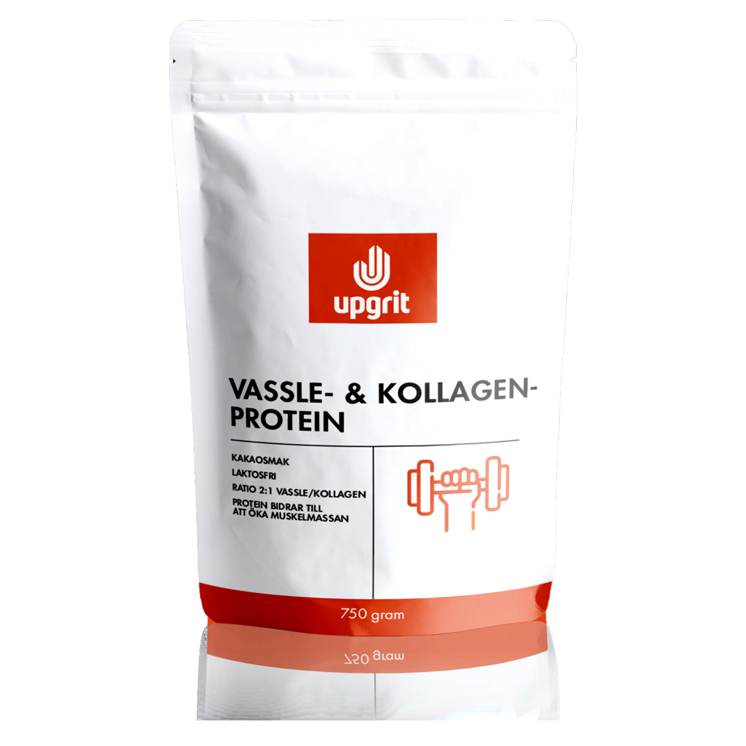 Upgrit Vassle & Kollagenprotein 750 g Kakao