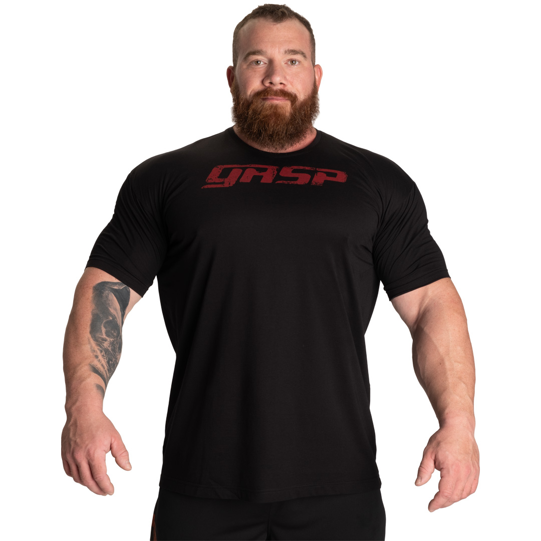 GASP Legacy Gym Tee Black/Red