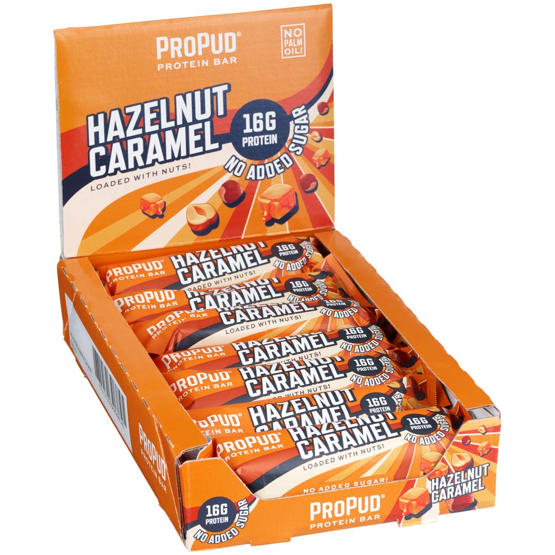 12 x NJIE ProPud Proteinbar 55 g Hazelnut Caramel SUPER DEAL