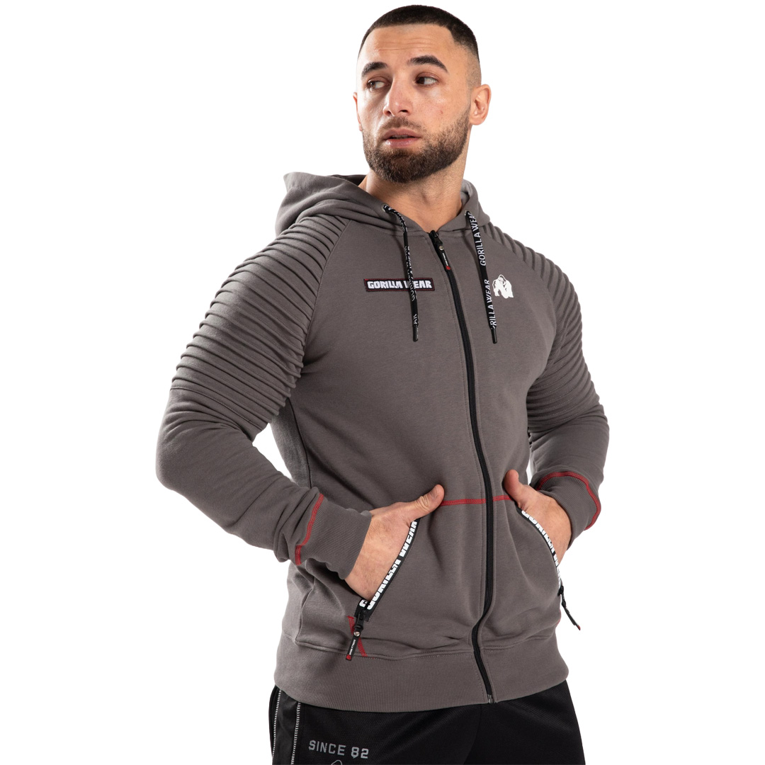 Gorilla Wear Georgia Zipped Hoodie Grey