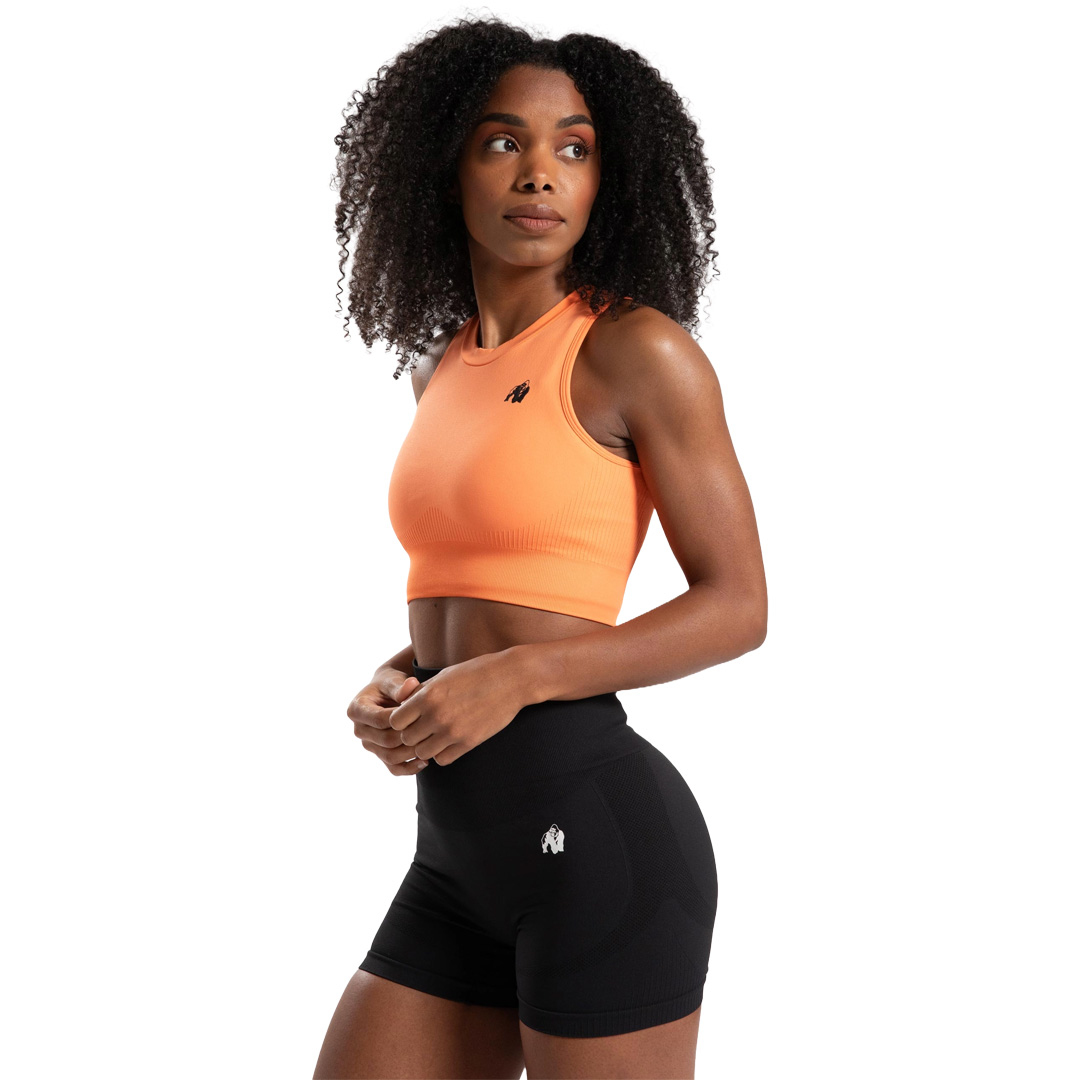 Gorilla Wear Olivia Seamless Crop Top Peach