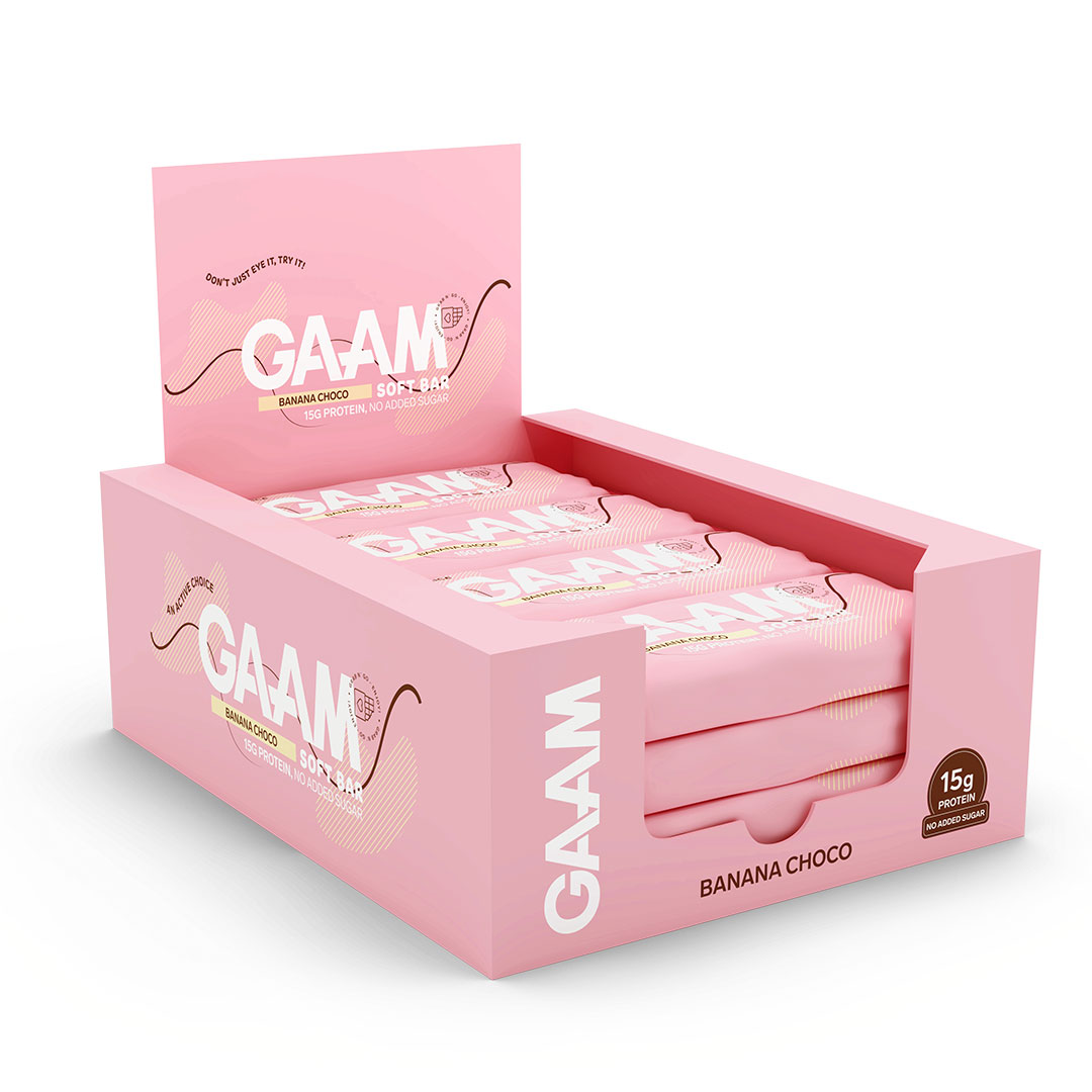 12 x GAAM Soft bar 45 g Banana Choco