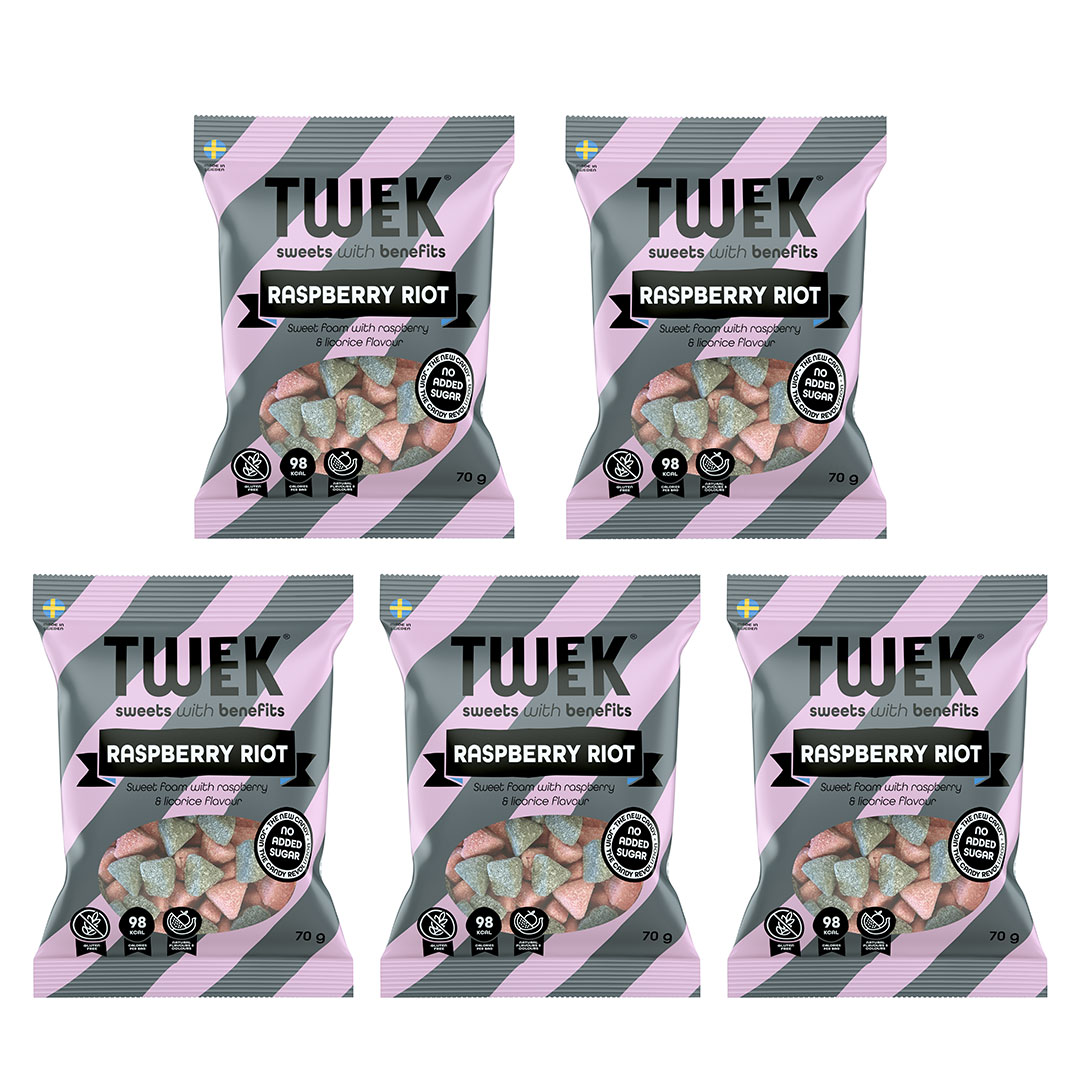 5 x Tweek Sweets 70 g Raspberry Riot
