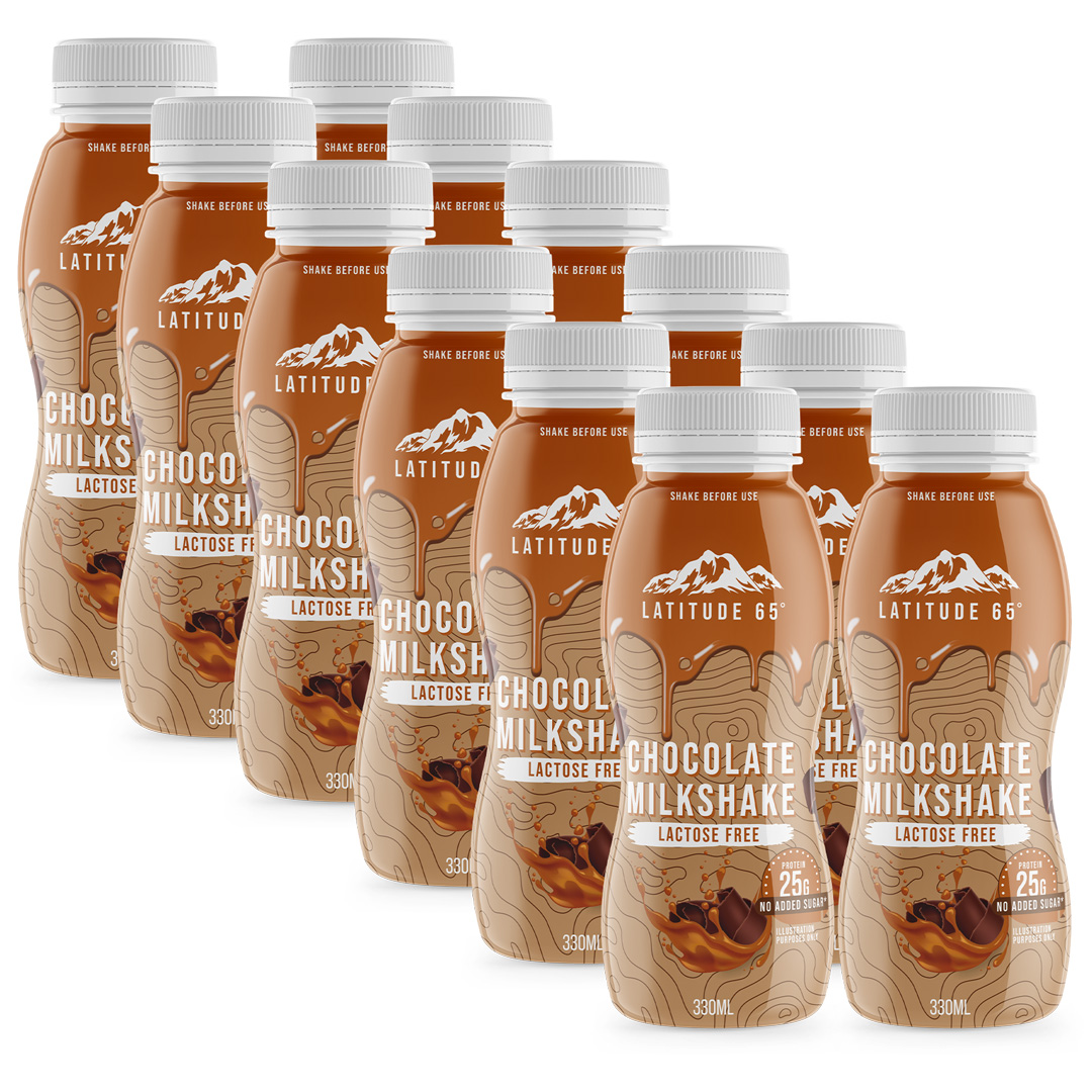 12 x Latitude 65 Milkshake 330 ml Sjokolade