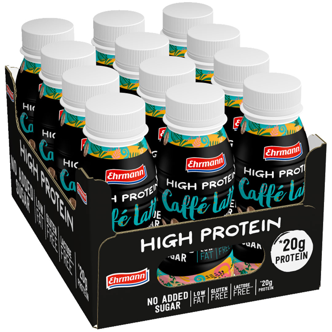 12 x Ehrmann High Protein Drink 250 ml Caffe Latte