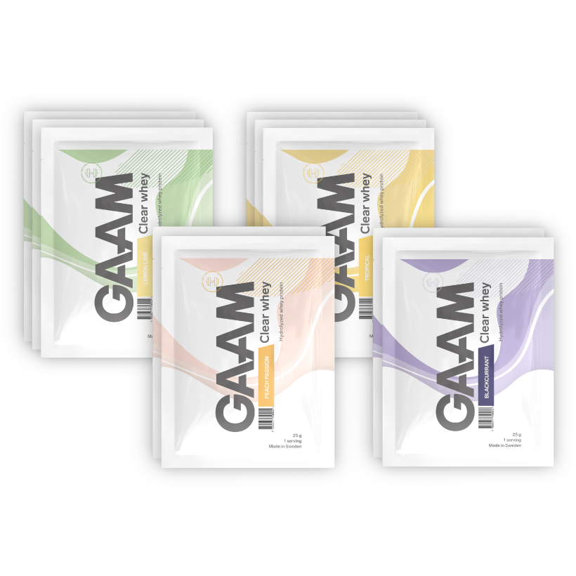 10 x GAAM Clear Whey 25 g Mix