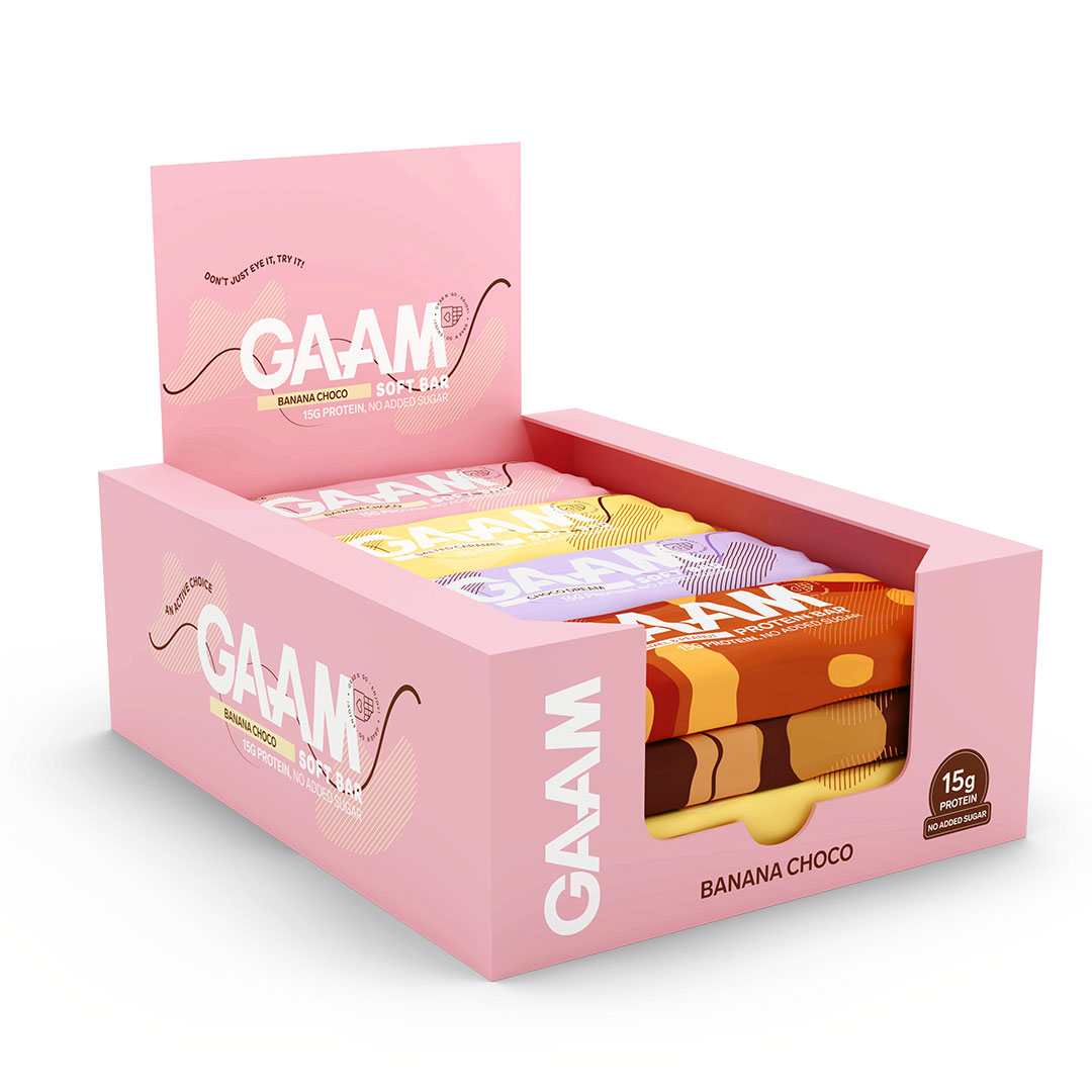12 x GAAM Protein bar & Soft bar 45 g Miksboks
