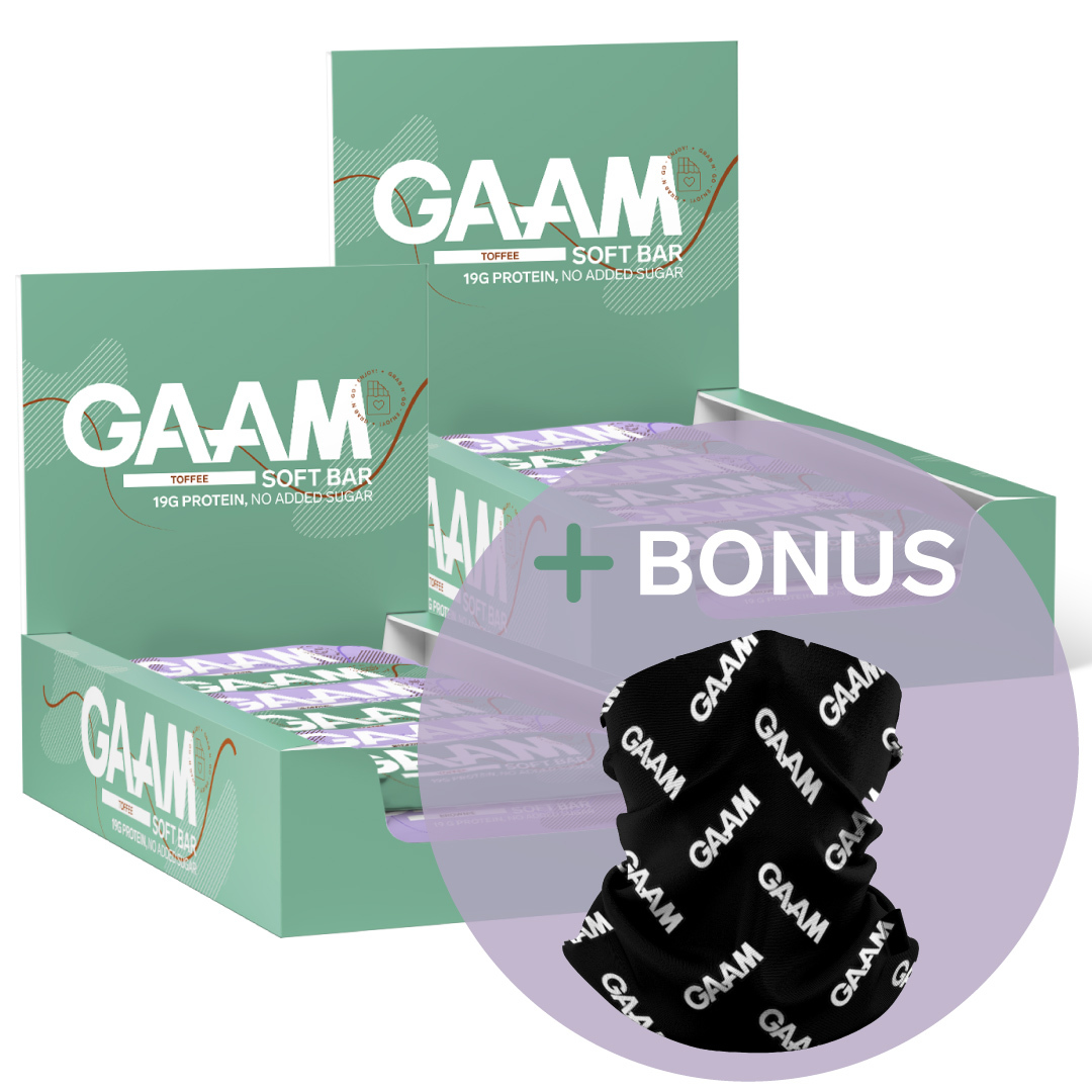 24 x GAAM Soft Bar 55 g Miksboks + Bonusprodukt