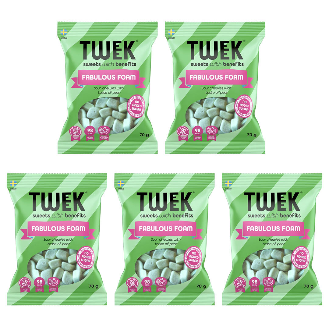 5 x Tweek Sweets 70 g Fabulous Foam