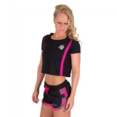 Gorilla Wear Columbia Crop Top Black/Pink