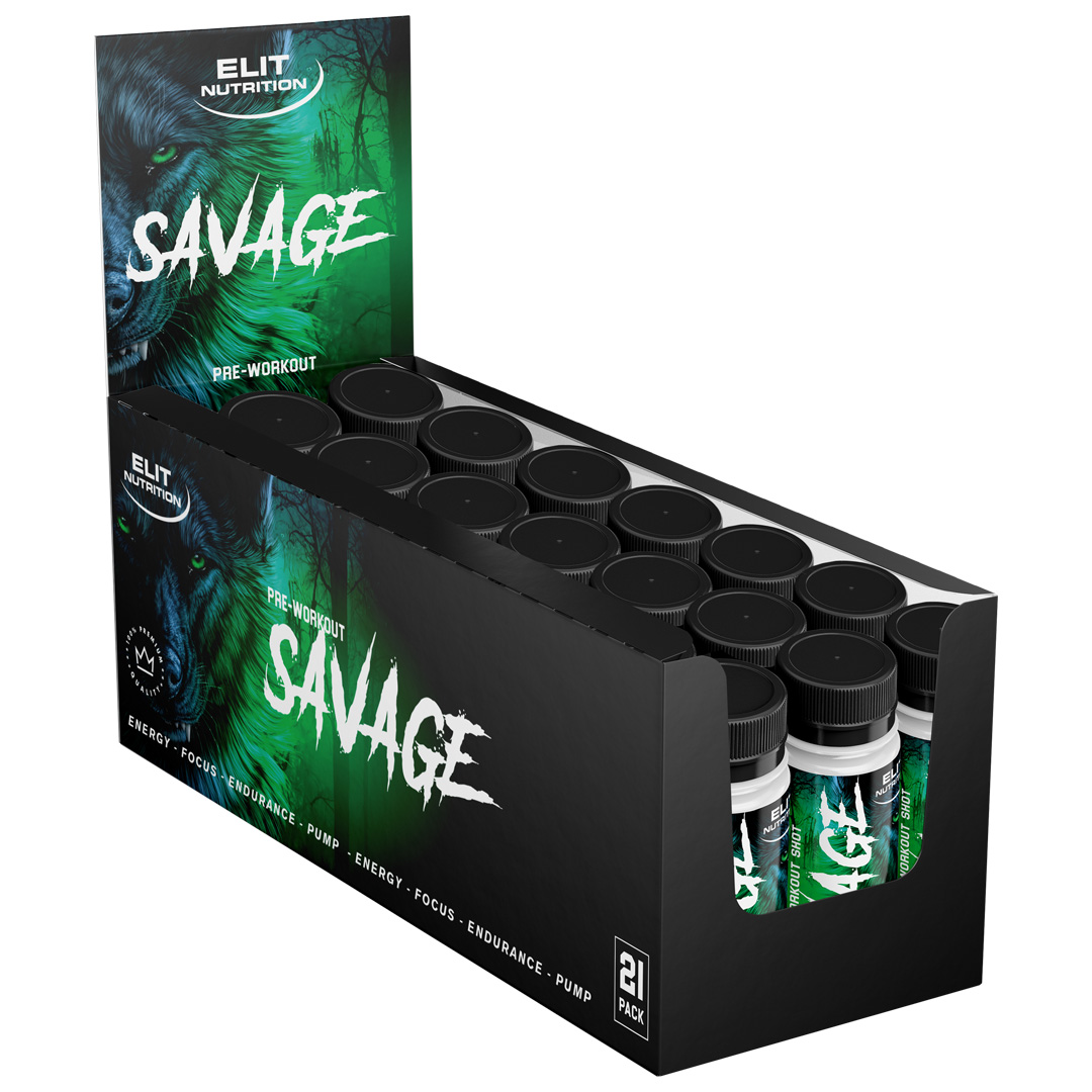 21 x Elit Nutrition Savage PWO Shot Miksboks