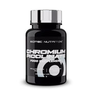 Scitec Nutrition Chromium Picolinate 100 tabs kosttillskott i en svart plastburk med silvrigt lock.