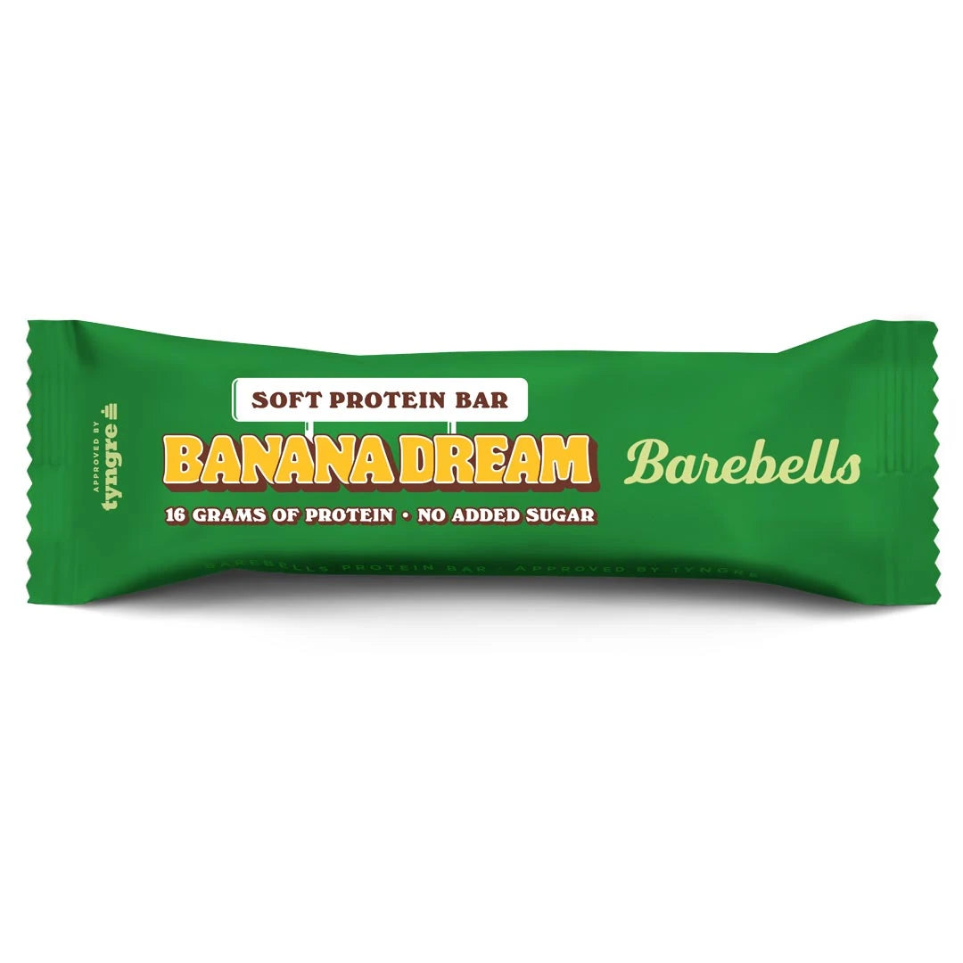 Barebells Soft protein bar 55 g i en grønn forpakning for smaken Banana Dream., bilde 5 av 19