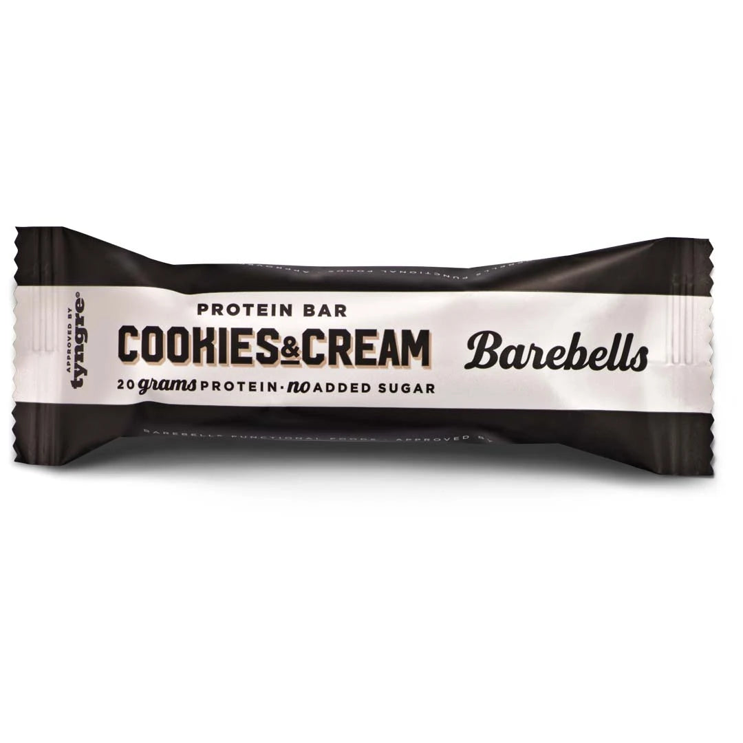 Barebells Soft protein bar 55 g i en svart og hvit forpakning for smaken Cookies &amp; Cream., bilde 12 av 19
