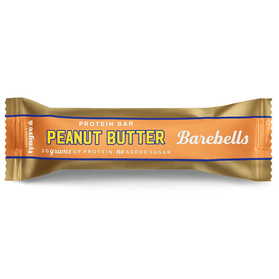 Barebells Soft protein bar 55 g i en gull- og oransjefarget innpakning for smaken Peanut Butter., bilde 13 av 19