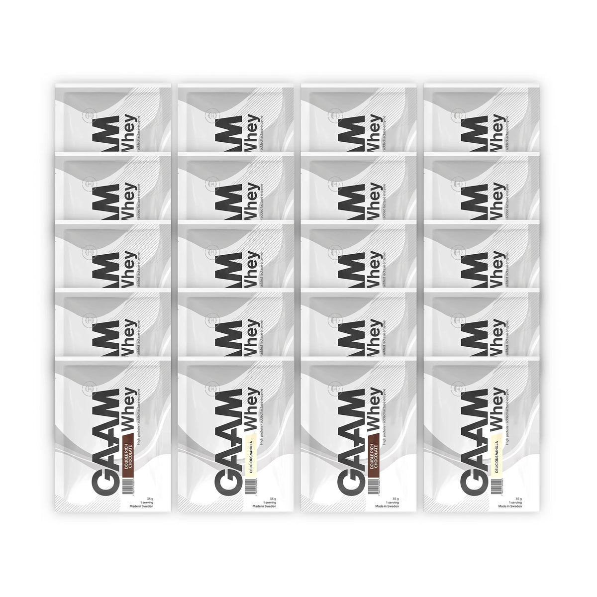 GAAM Whey Travel Pack 20 x 35 g, bilde 1 av 1