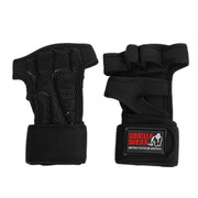Gorilla Wear Yuma Weightlifting Workout Gloves Black i svart öppen design med justerbart handledsstöd.