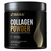 Self Omninutrition Collagen Powder 300 g hydrolyserat kollagenpulver i svart burk med guld- och vit text.