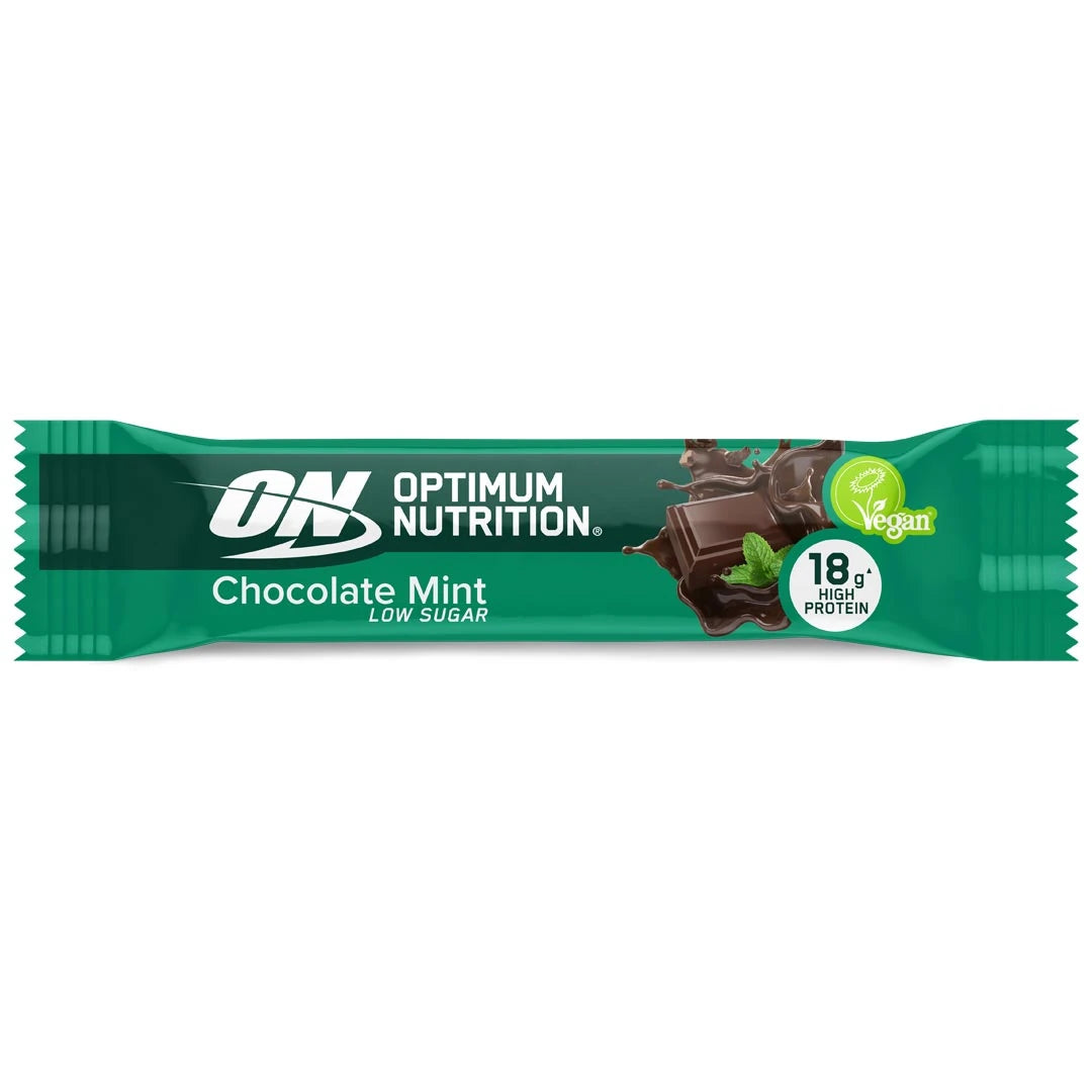 Optimum Nutrition Vegan Protein Bar 60 g i en grønn forpakning for smaken Chocolate Mint., bilde 2 av 2