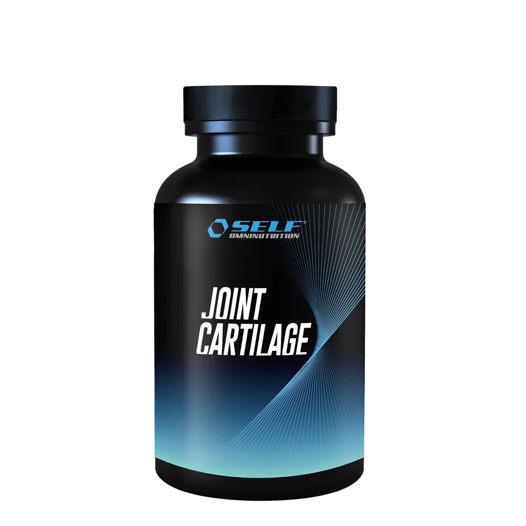 Self Omninutrition Joint Cartilage 120 caps kosttilskudd, pakket i en svart boks med blå detaljer.