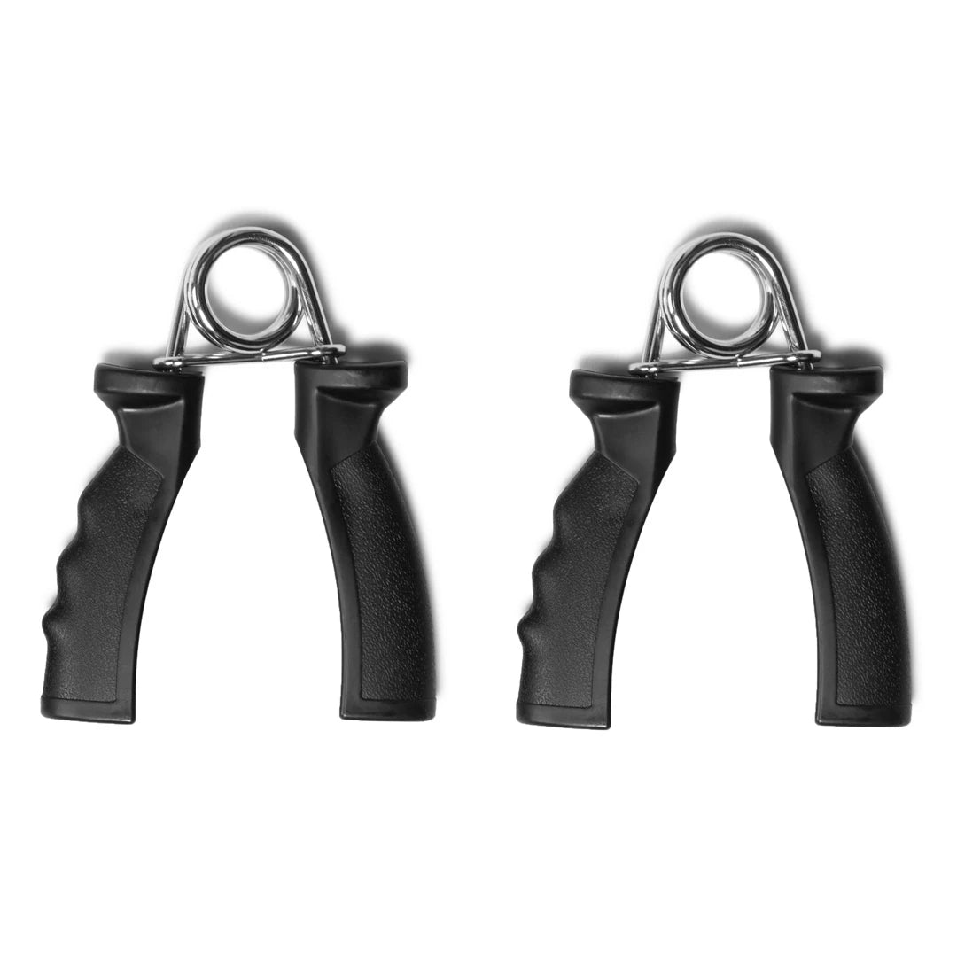 VirtuFit Hand Grips Soft, et par svarte håndtrenere med polstret grep og metallfjær for smidig grepetrening.