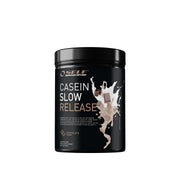 Self Omninutrition Casein 900 g kaseinprotein i en svart burk med chokladstänk och text för smaken Chocolate.