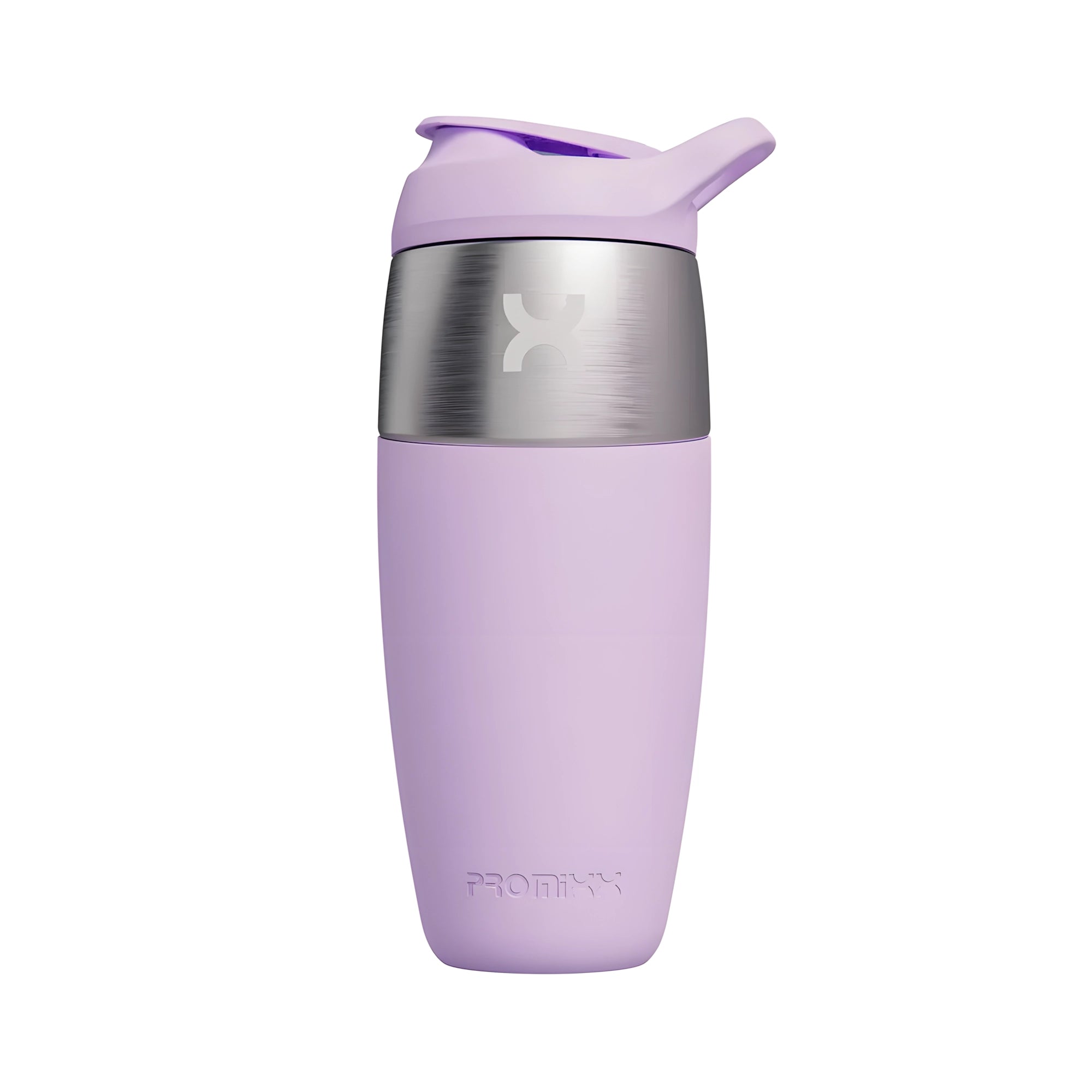 Lys lilla ProMixx Pursuit Single Wall Steel 950 ml shaker i rustfritt stål med silikonfront., bilde 1 av 2