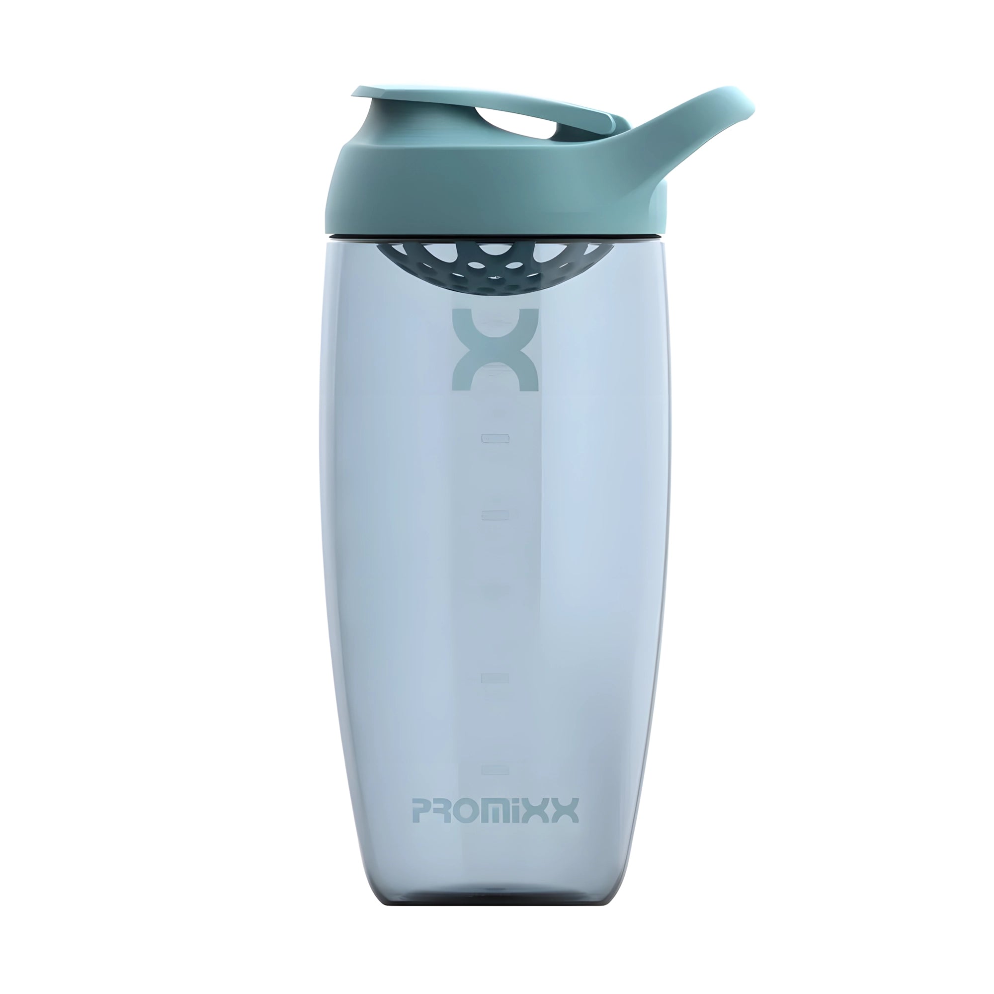 ProMixx Pursuit Shaker Bottle 700 ml med blått lokk, integrert agitator og transparent flaske i ECOZEN-materiale., bilde 2 av 4