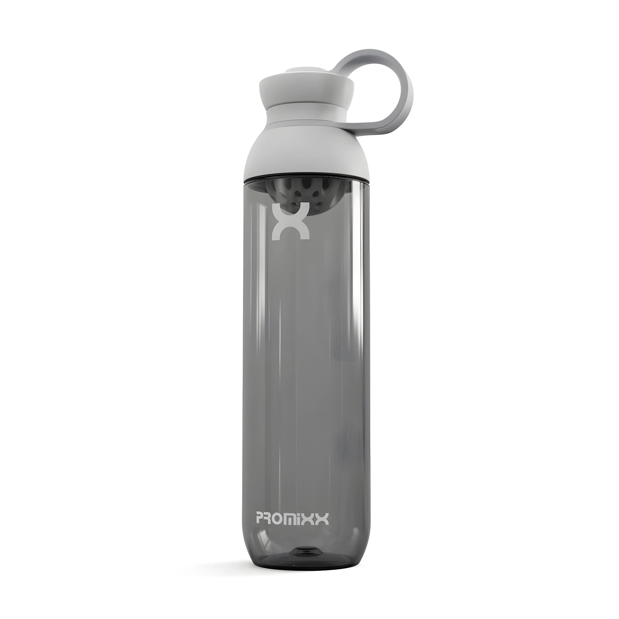 ProMixx Form Hybrid Bottle 760 ml i transparent grått med lysegrått lokk, en praktisk shaker for trening., bilde 1 av 3
