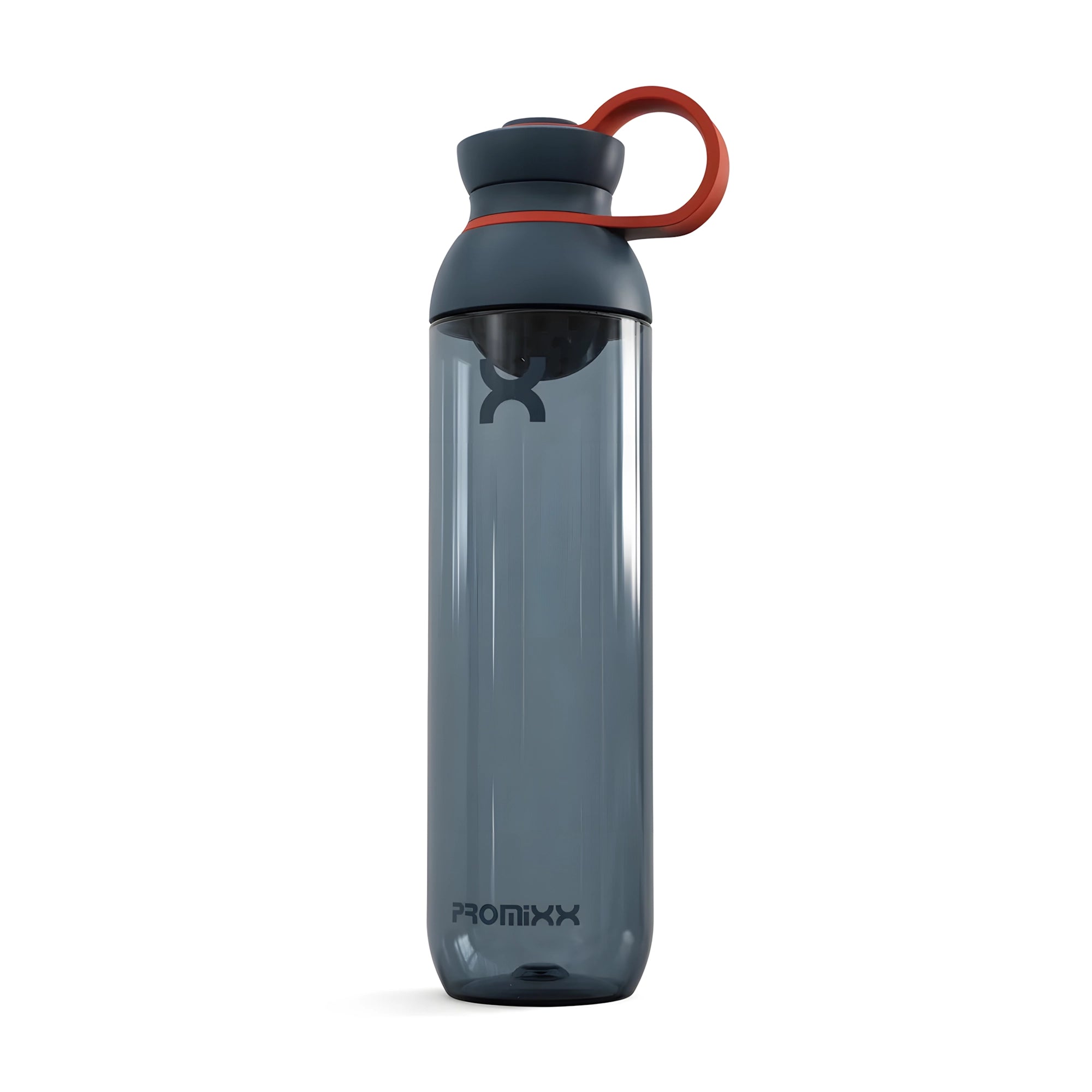 ProMixx Form Hybrid Bottle 760 ml i Midnight Blue/Orange, gjennomsiktig med mørkeblått lokk og oransje bæreløkke., bilde 3 av 3