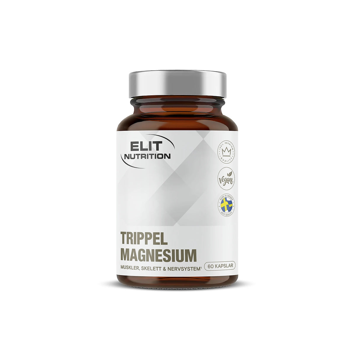 Elit Nutrition Trippel Magnesium 60 kapsler, bilde 1 av 1