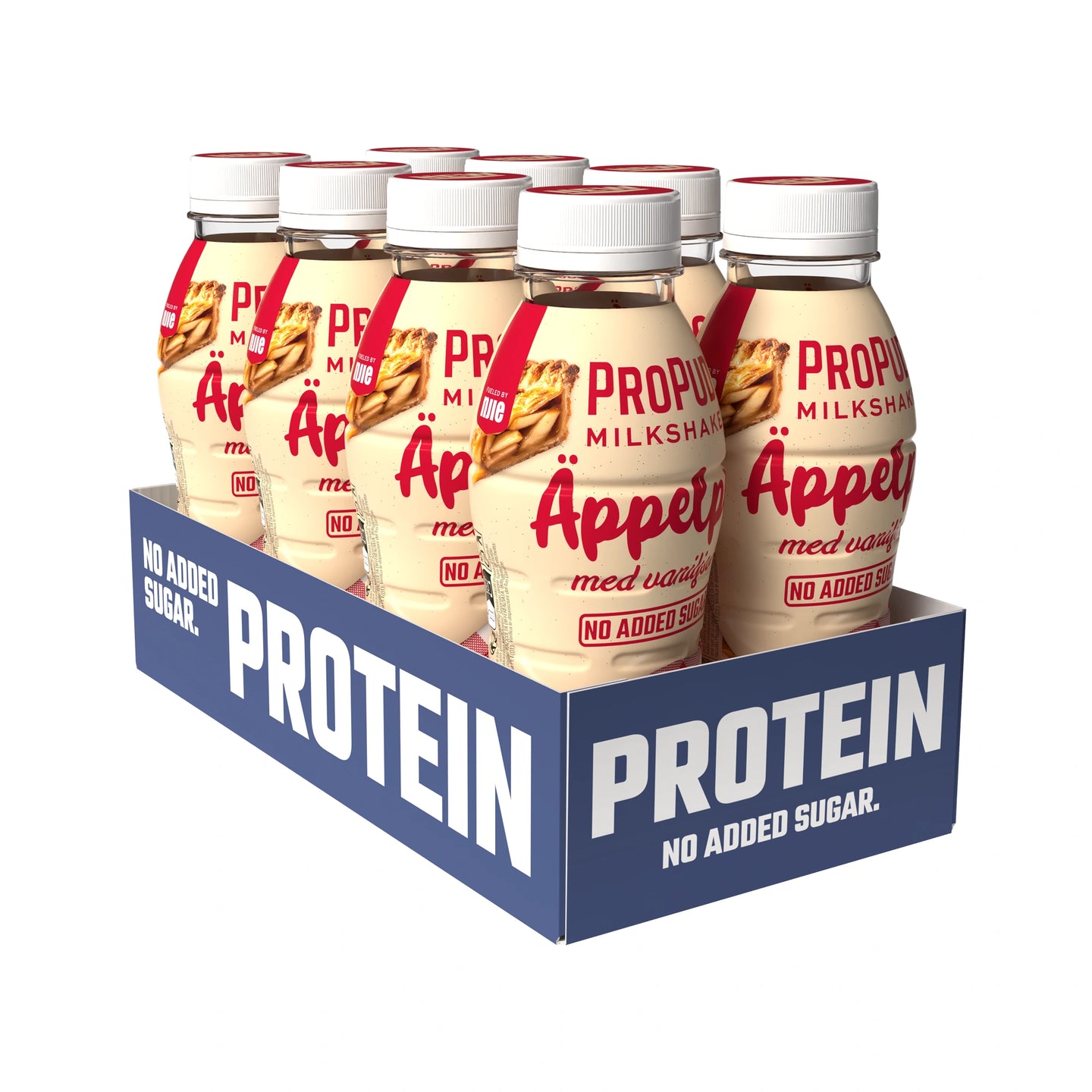 8 x NJIE ProPud Protein Milkshake 330 ml Eplepai, bilde 1 av 1