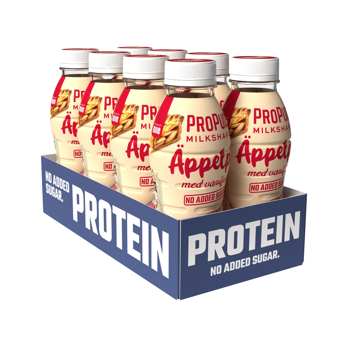 8 x NJIE ProPud Protein Milkshake 330 ml Eplepai, bilde 1 av 1