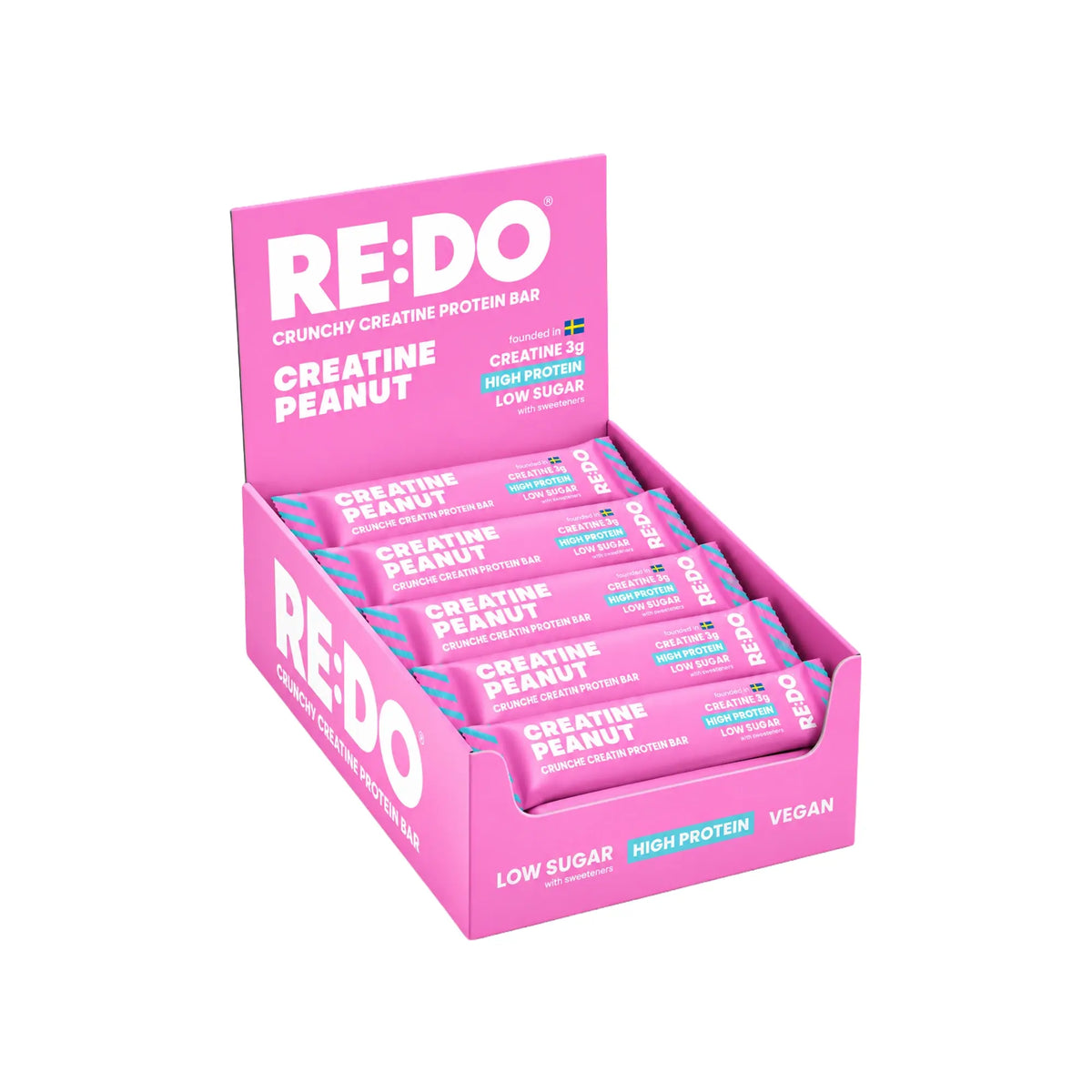 15 x REDO Creatine Bar 40 g Peanut Caramel