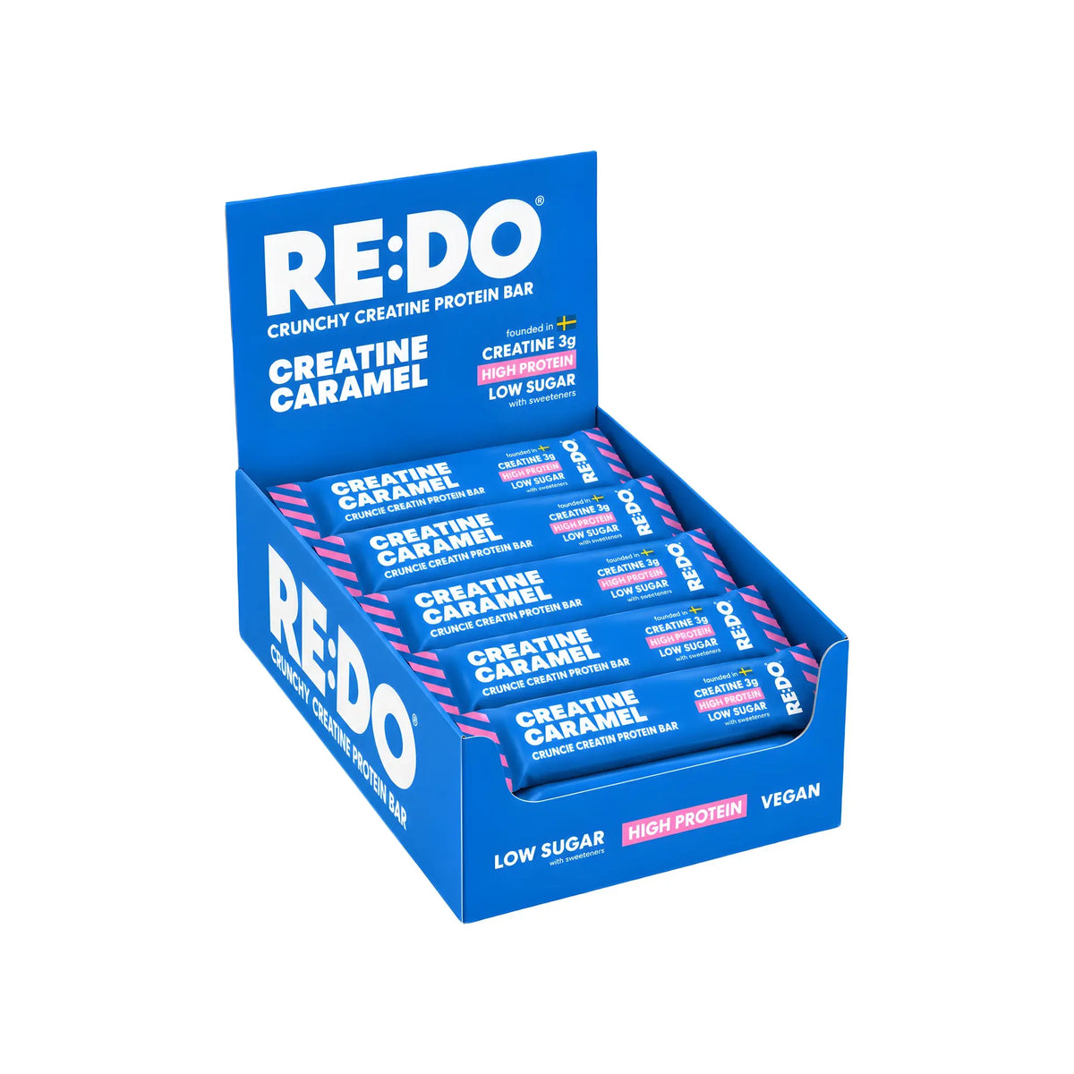 15 x REDO Creatine Bar 40 g Cookies Caramel, bilde 1 av 1