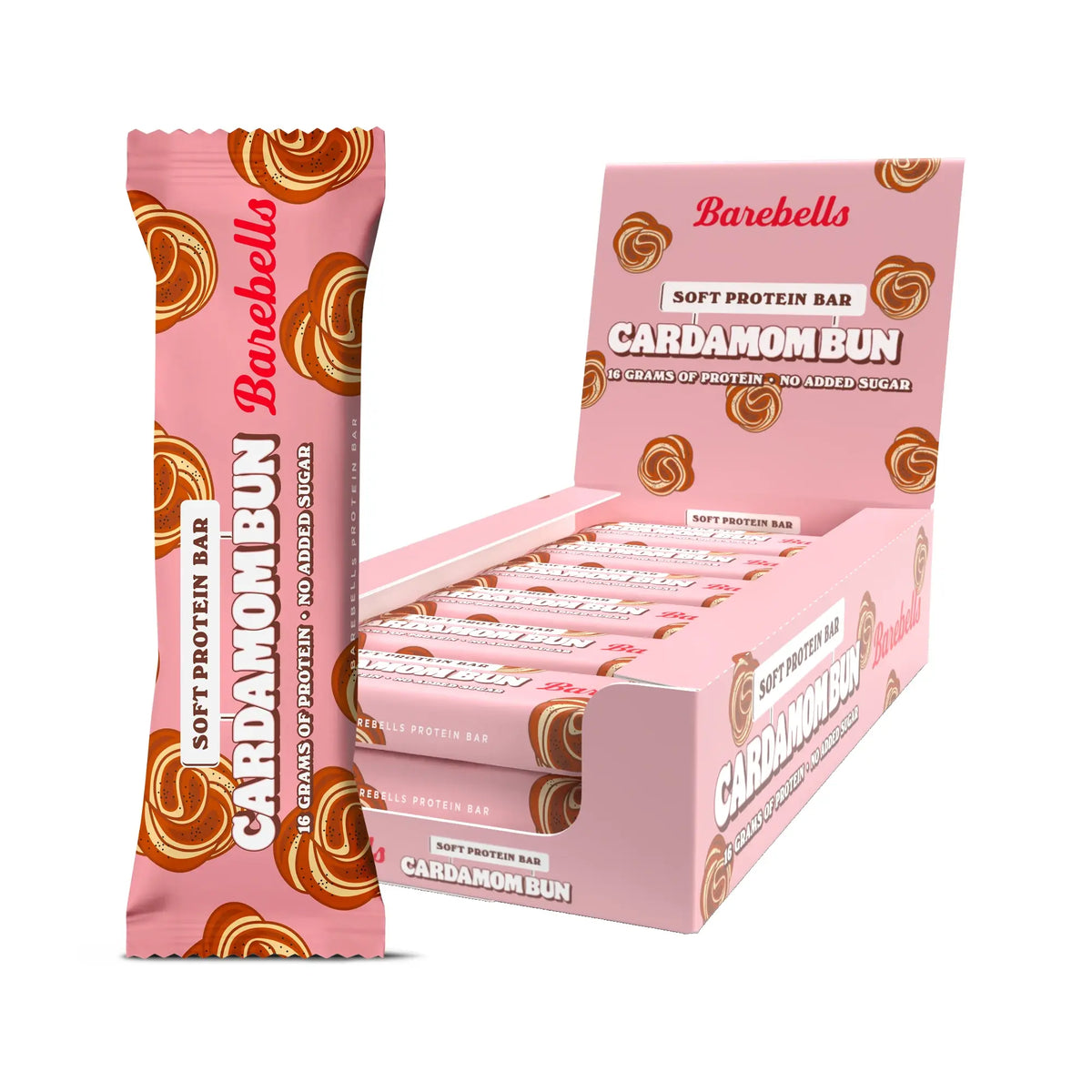 12 x Barebells Soft Protein Bar 55 g Cardamom Bun, bilde 1 av 1