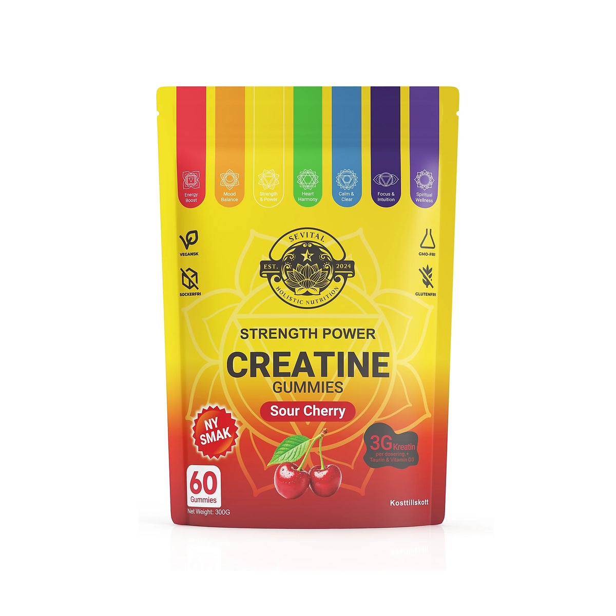 Sevital Kreatin Gummies 60 stk., bilde 1 av 3
