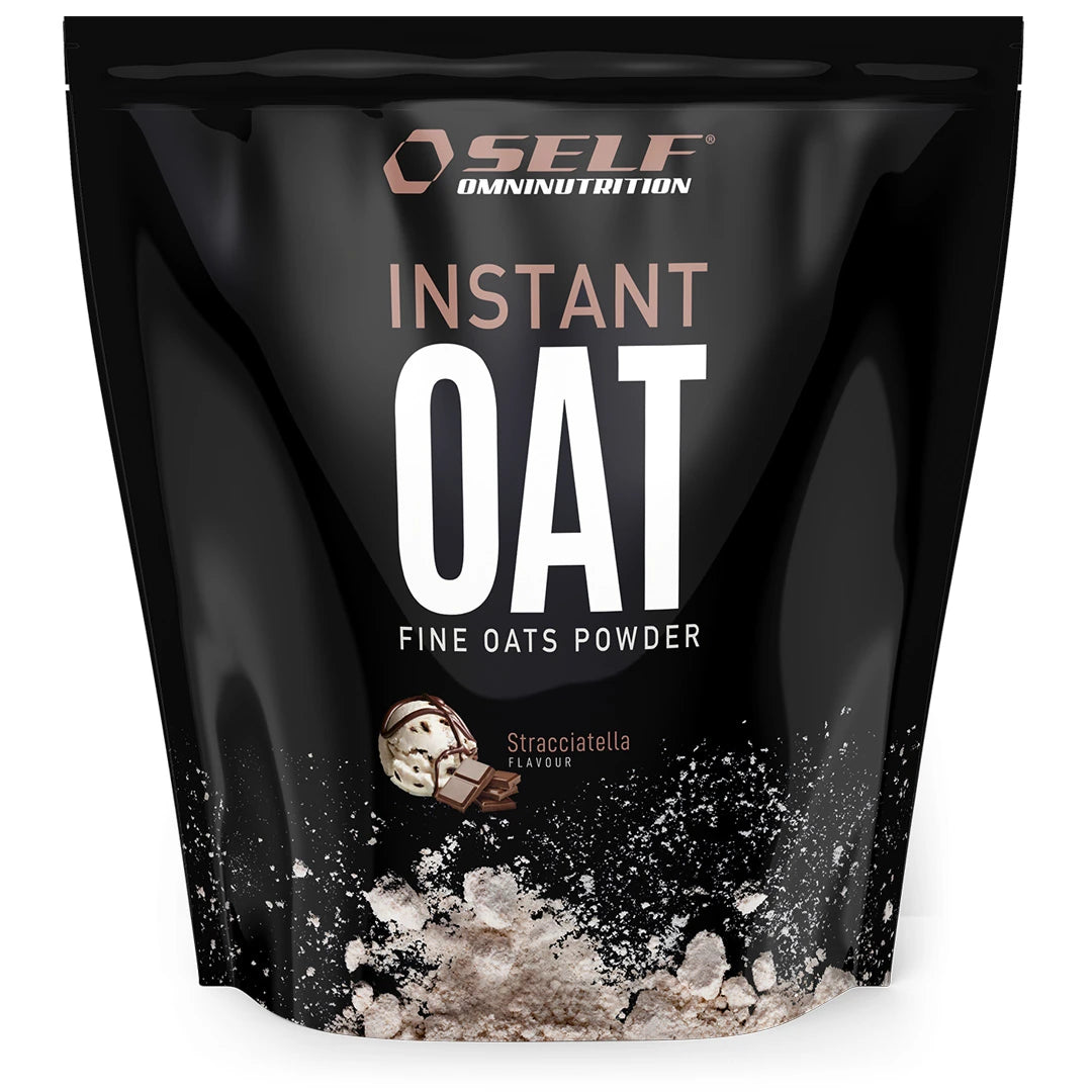 Self Omninutrition Instant Oat 1 kg havremel i en svart pose med smaken Stracciatella., bilde 14 av 14
