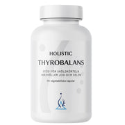 Holistic Thyrobalans 90 caps kosttillskott i en vit plastburk med grå och blå grafiska detaljer.